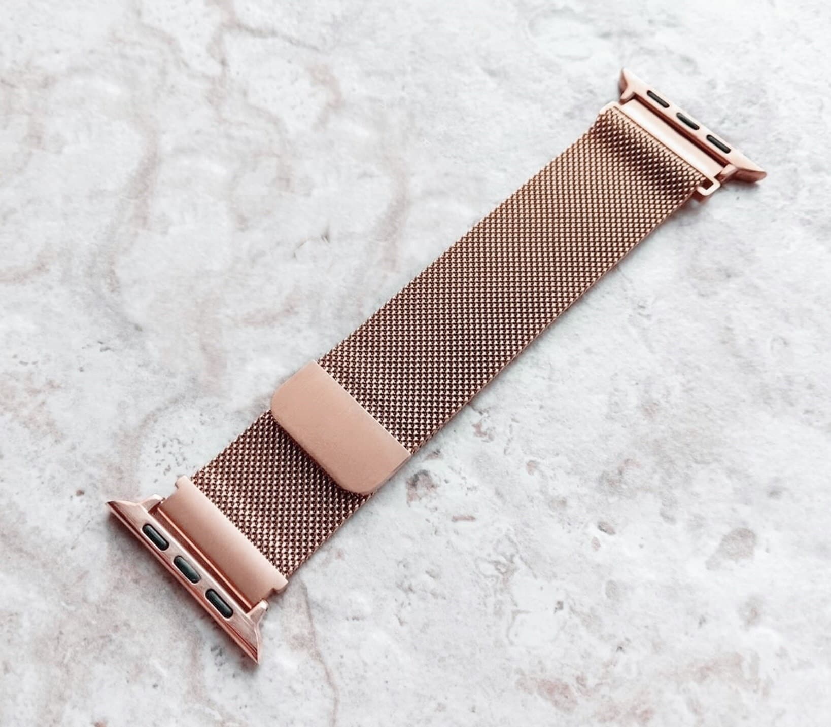 Apple Watch Rose Gold Color Band Set Crystal Bezel Case Cover for Ultra 2 9 8 7 SE 6 5 4 3 2 1 49mm 45mm 44 42 41mm 40mm 38mm Milanese Strap